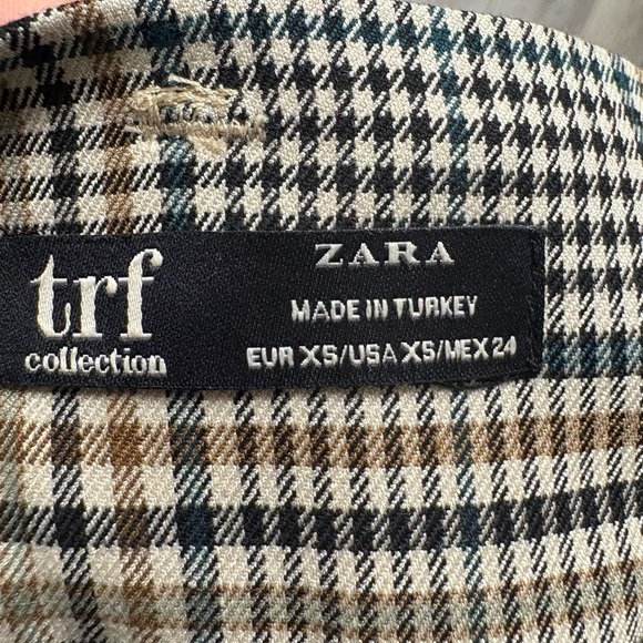 Zara Checkered Belted Women's Trousers - Picture 10 of 12